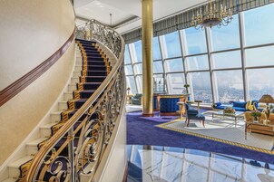 Duplex Club Suite, Butler, Hermès Amenities, Spa & Beach Club Access (330sqm) | Living area | 42-inch plasma TV with cable channels, TV, video-game console