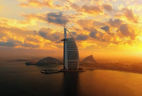 Aerial view. Jumeirah Burj Al Arab Dubai