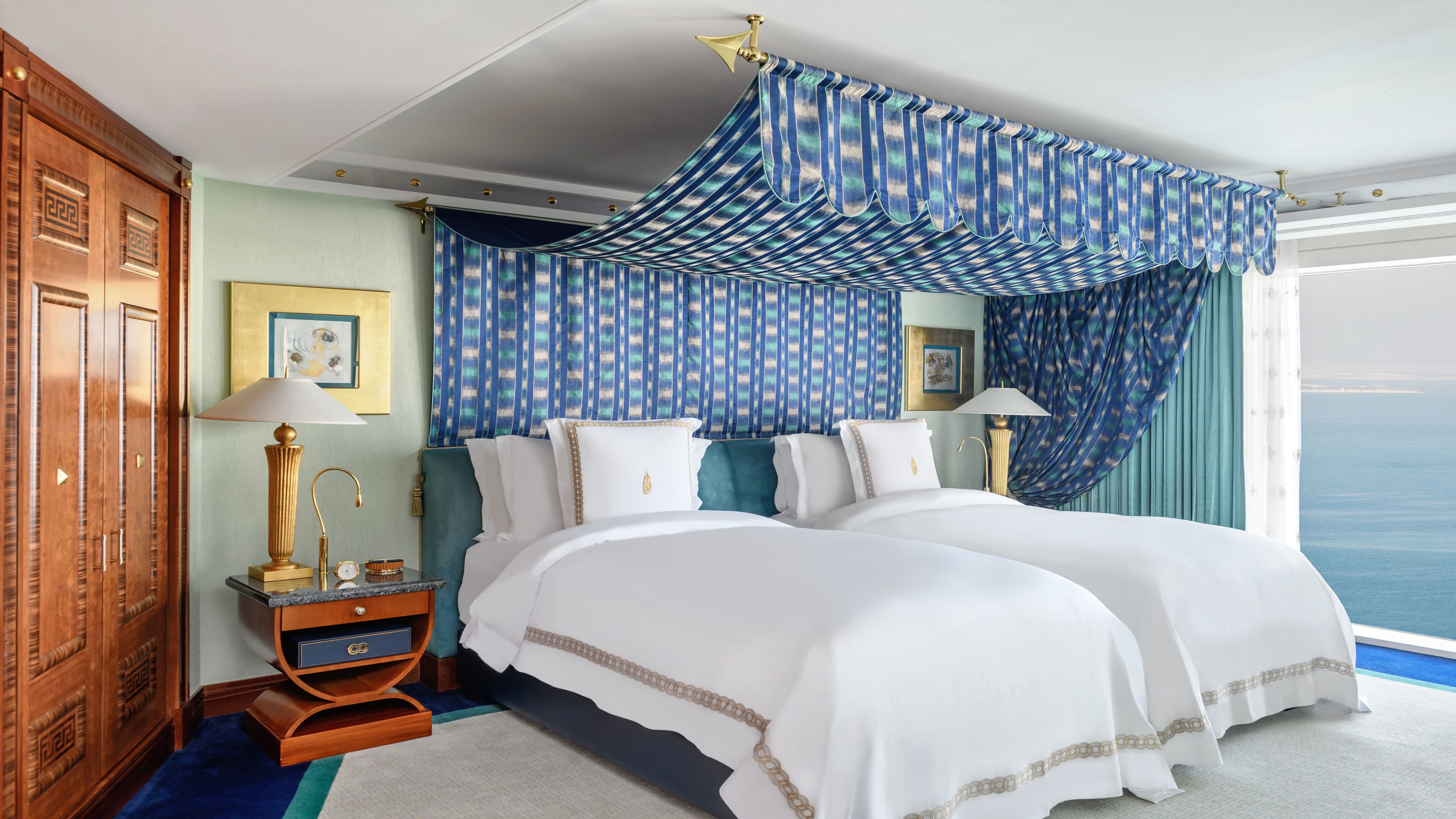 duplex sky two bedroom suite, high floor, butler, hermès amenities, spa & beach club access (335sqm) | egyptian cotton sheets, premium bedding, down duvets, free minibar items