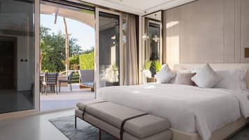 Ropa de cama de alta calidad y minibar