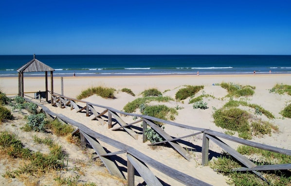 Vlak bij het strand