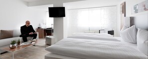 Premium bedding, pillow-top beds, in-room safe, individually decorated