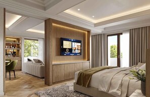 Suite presidencial | 1 habitación, ropa de cama de alta calidad y minibar 