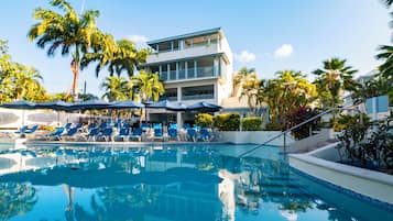 2 outdoor pools, pool umbrellas, sun loungers