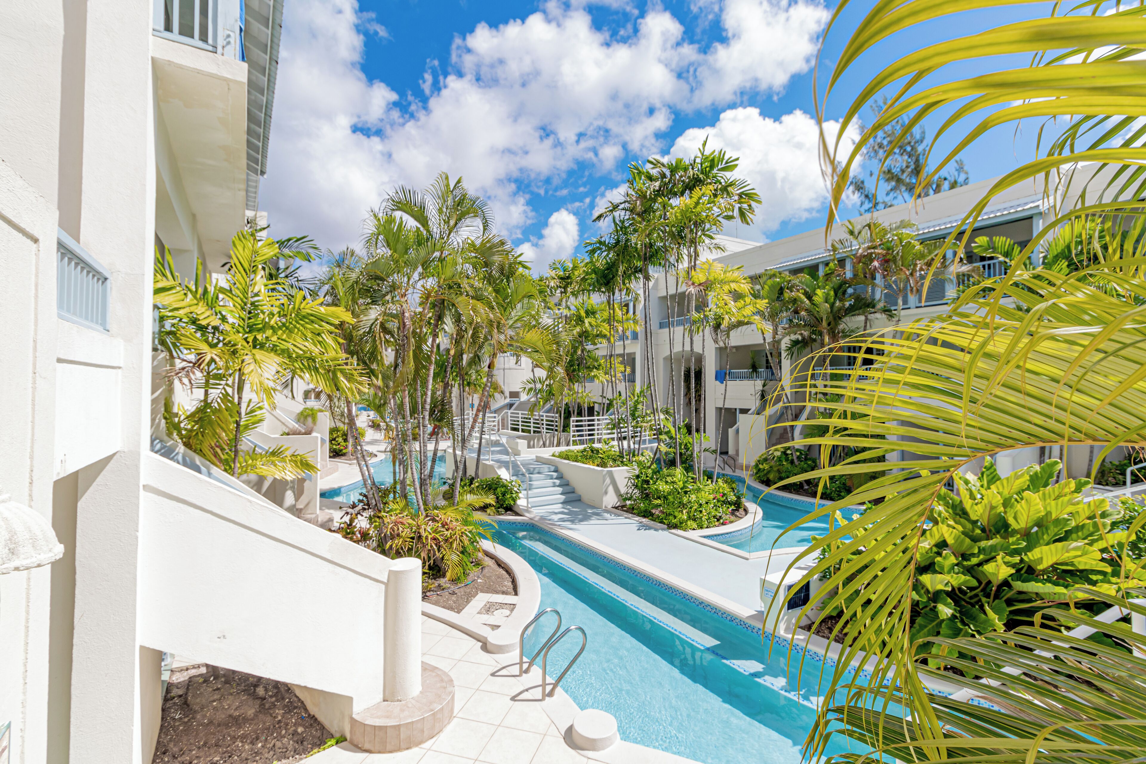 2 outdoor pools, pool umbrellas, pool loungers
