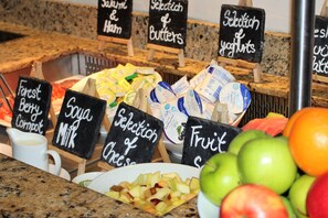 Daily self-serve breakfast (GBP 14.00 per person)