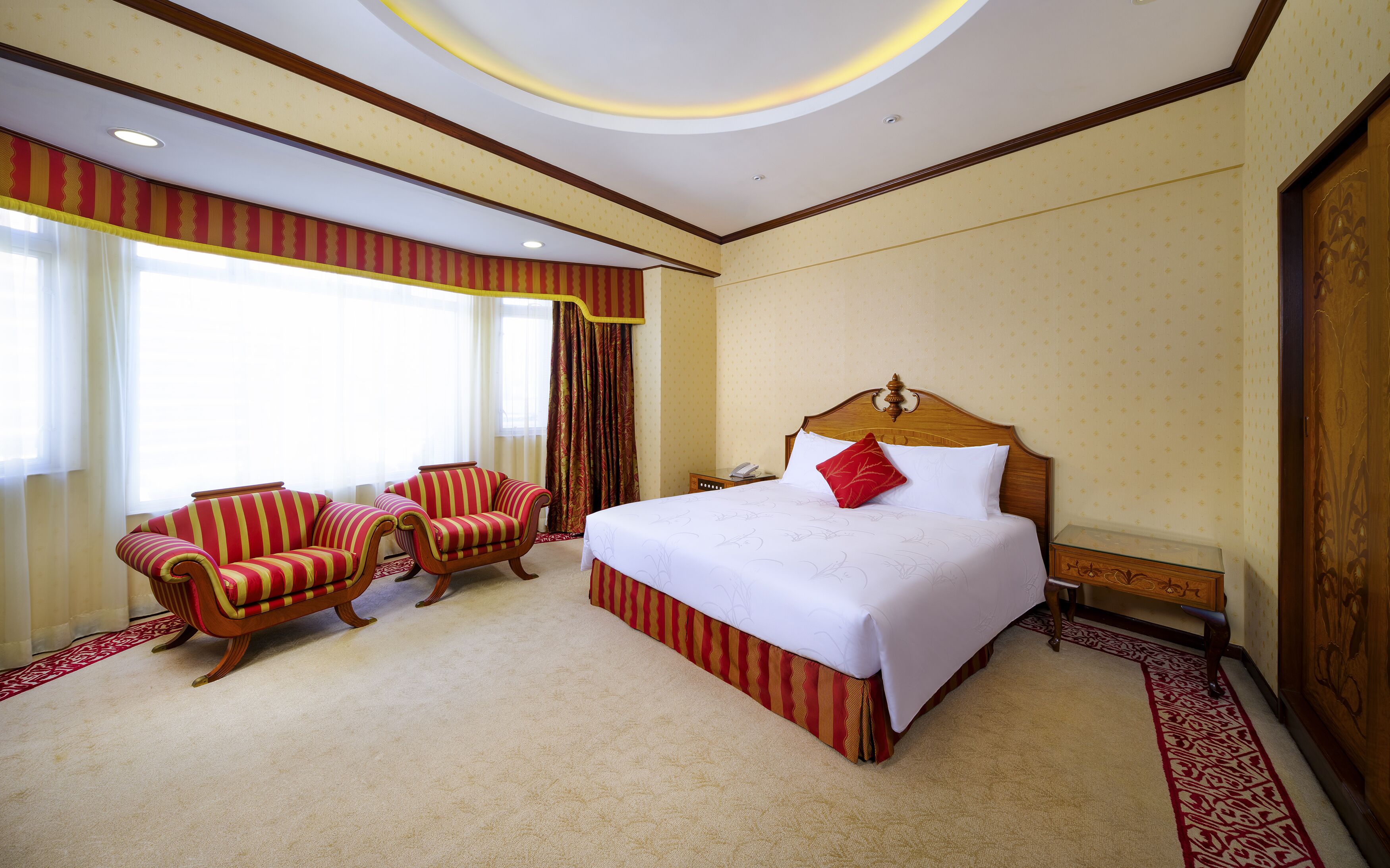 Premium bedding, memory foam beds, minibar, in-room safe