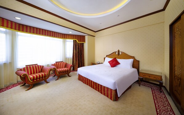 Premium bedding, memory-foam beds, minibar, in-room safe