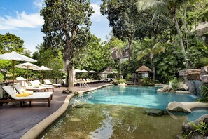 2 outdoor pools, open 8:00 AM to 7:00 PM, pool umbrellas, pool loungers - Centara Villas Phuket (Karon)