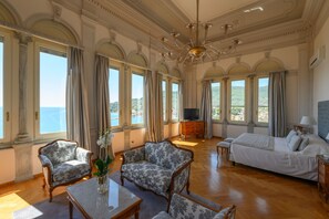 Tower Suite, Sea View | 1 bedroom, premium bedding, down comforters, minibar