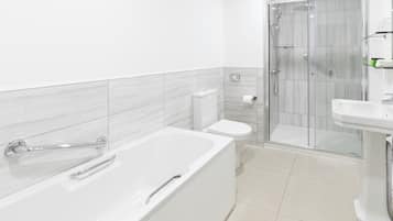 Free toiletries, hair dryer, towels