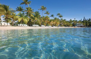 Ubicación cercana a la playa, tumbonas y toallas de playa
