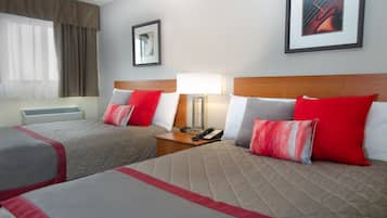 Standard Double Room, 2 Double Beds | Pillowtop beds, desk, laptop workspace, blackout drapes