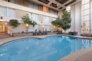 Indoor pool, pool loungers