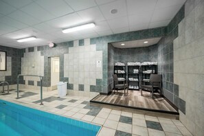 Indoor pool, seasonal outdoor pool