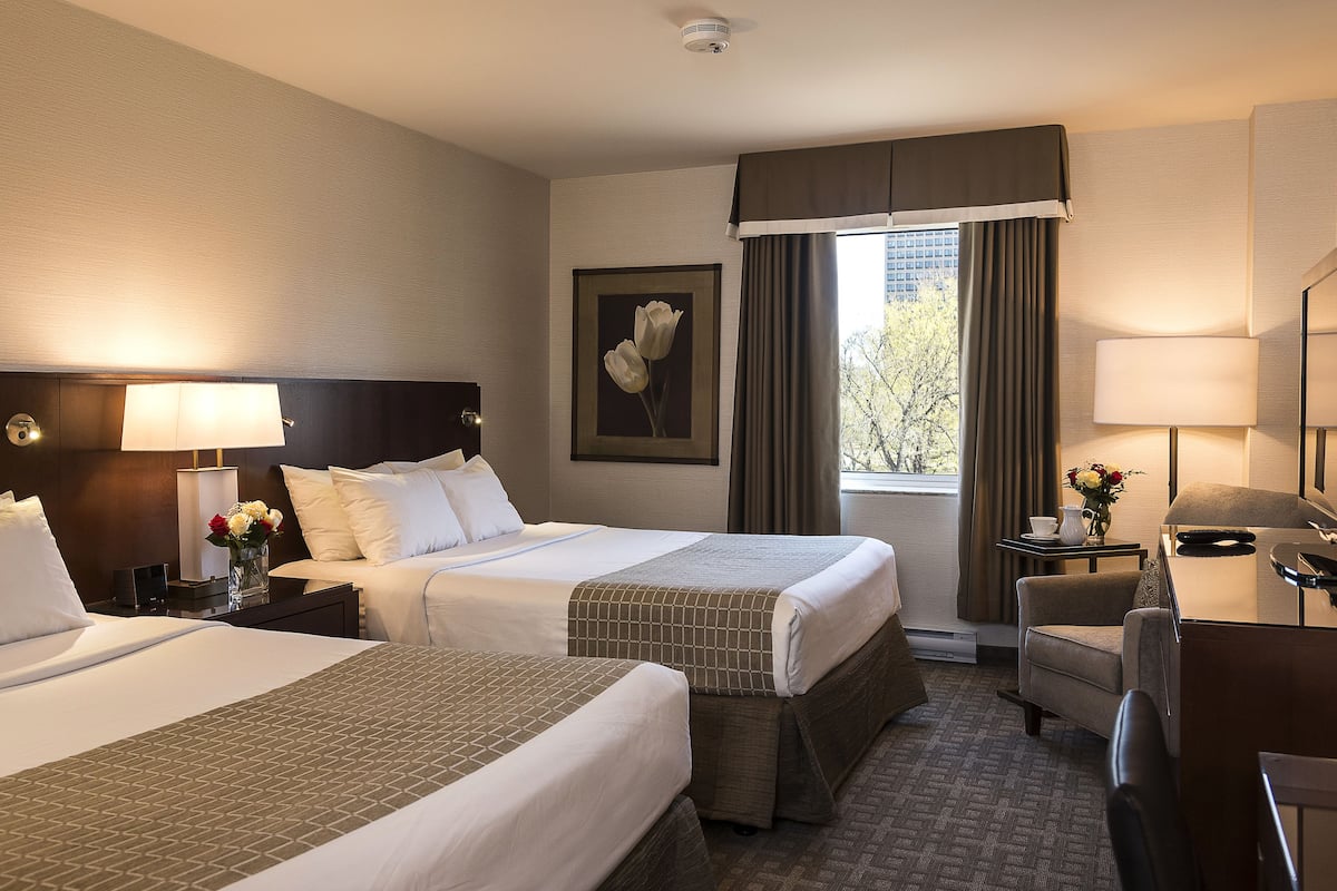 park view room, 2 queen beds | hypo-allergenic bedding, in-room safe, desk, blackout curtains