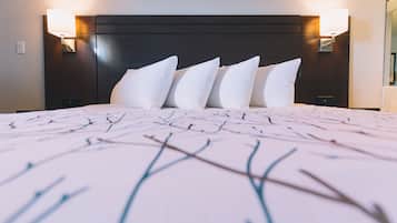 Premium bedding, Tempur-Pedic beds, individually decorated