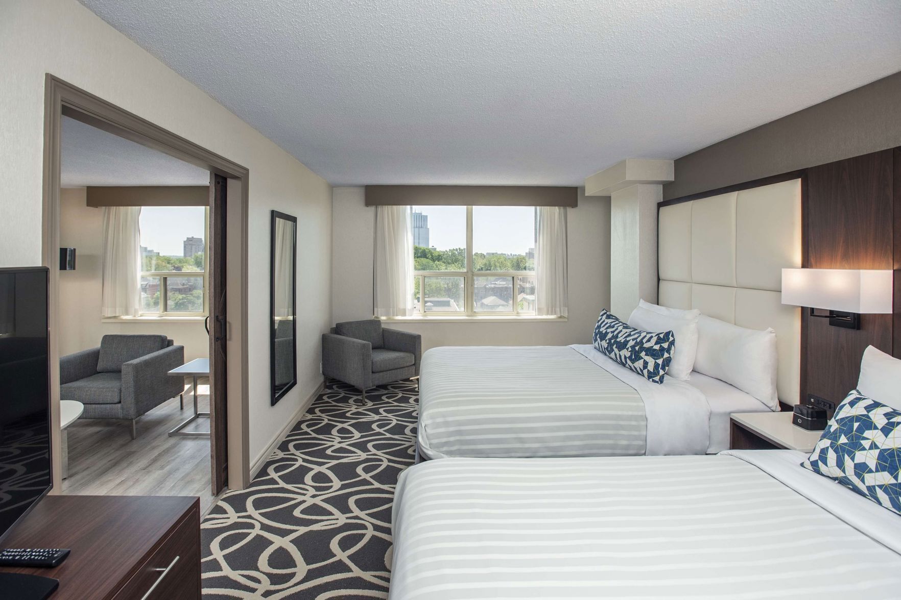 1 soverom, sengetøy av topp kvalitet og senger med overmadrass