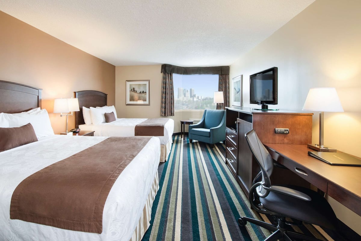 Standard Room, 2 Queen Beds, Non Smoking, Refrigerator | Premium bedding, pillow-top beds, desk, laptop workspace
