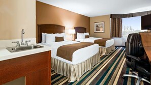 Standard Room, 2 Queen Beds, Non Smoking, Refrigerator (Pet Friendly) | Premium bedding, pillowtop beds, desk, laptop workspace