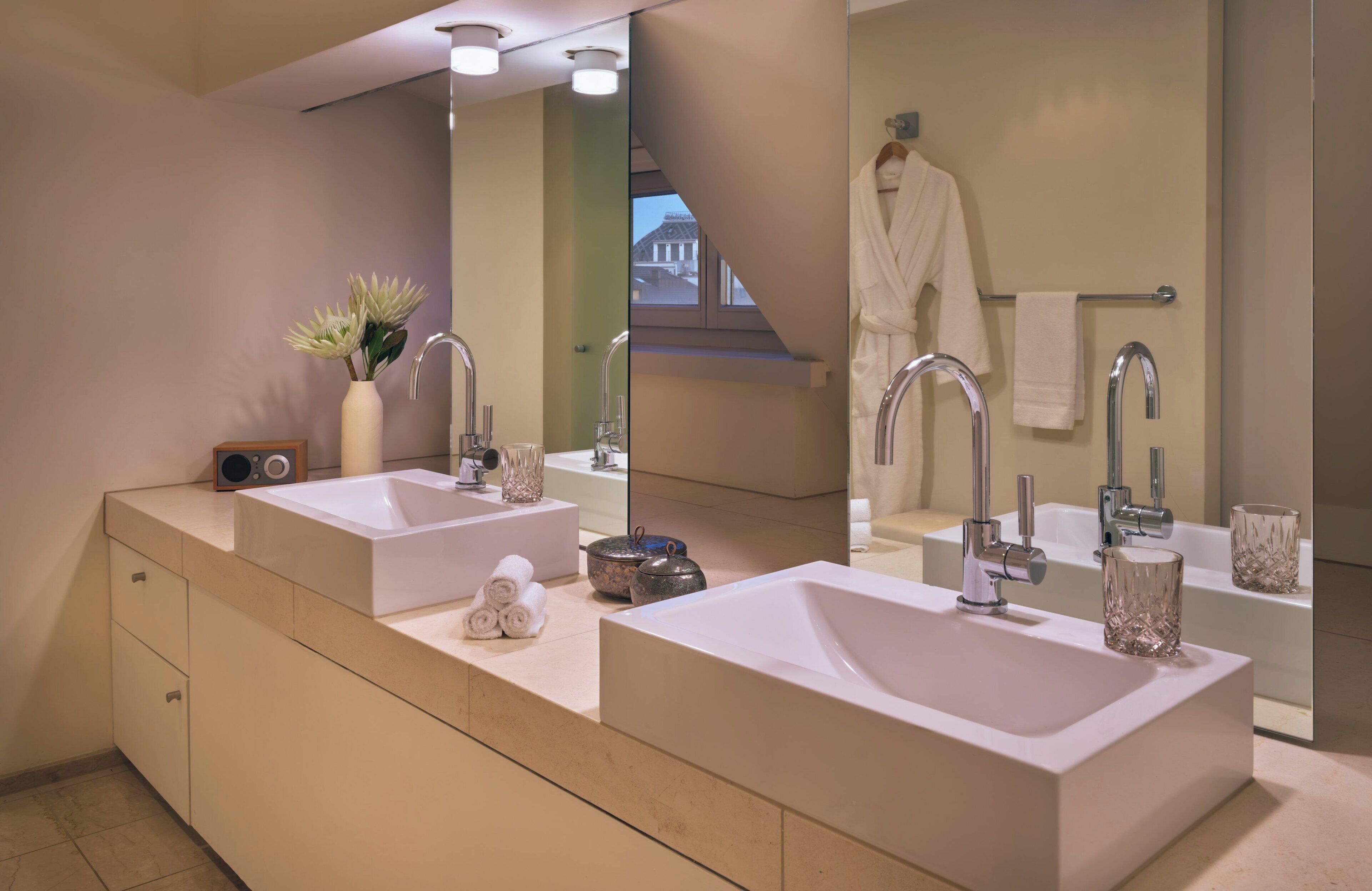 suite (loft) | bathroom | separate bathtub and shower, jetted bath, designer toiletries