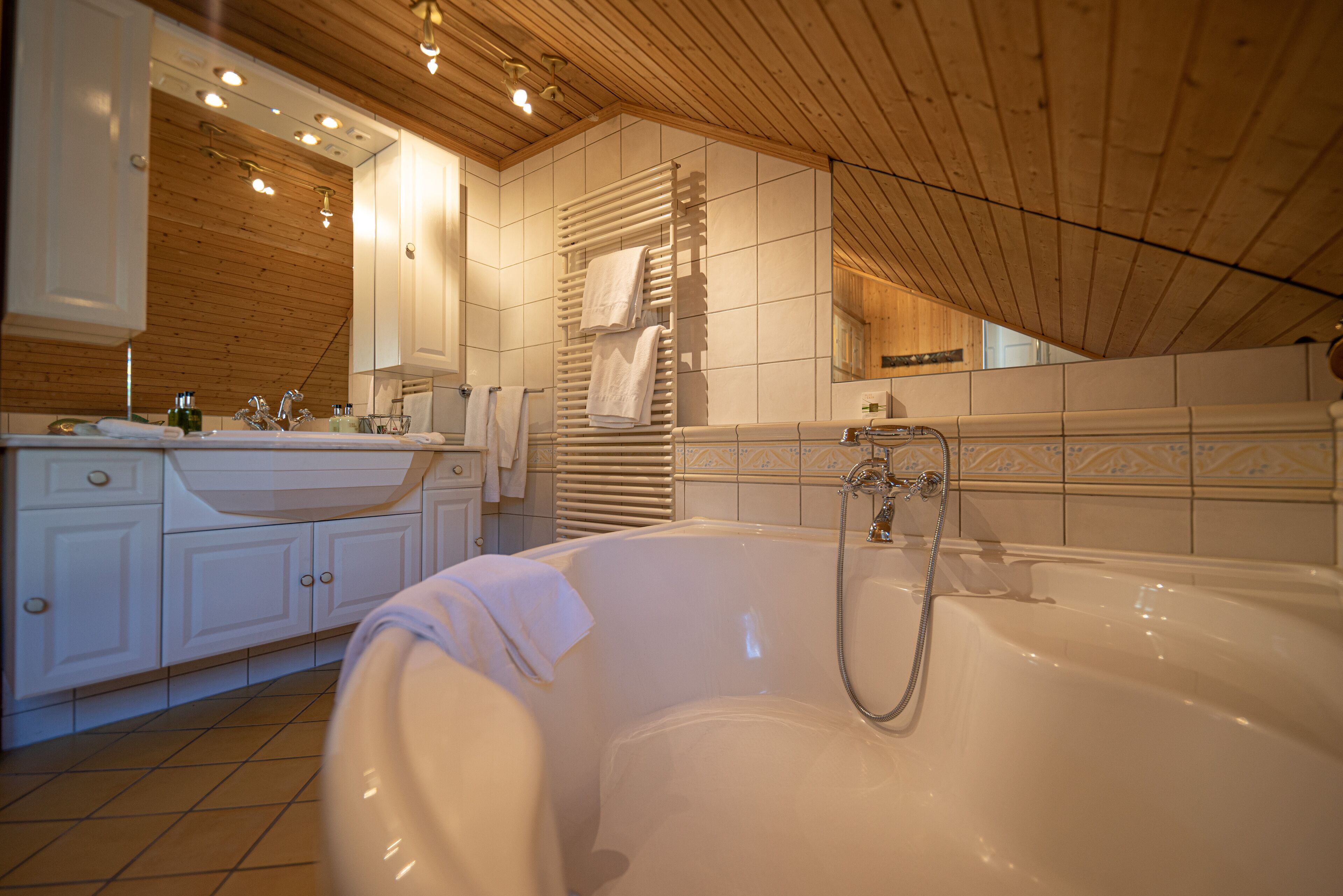 free toiletries, hair dryer, bathrobes, slippers