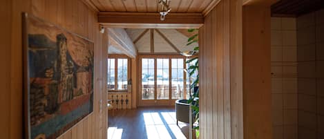 Flat-screen TV, DVD player