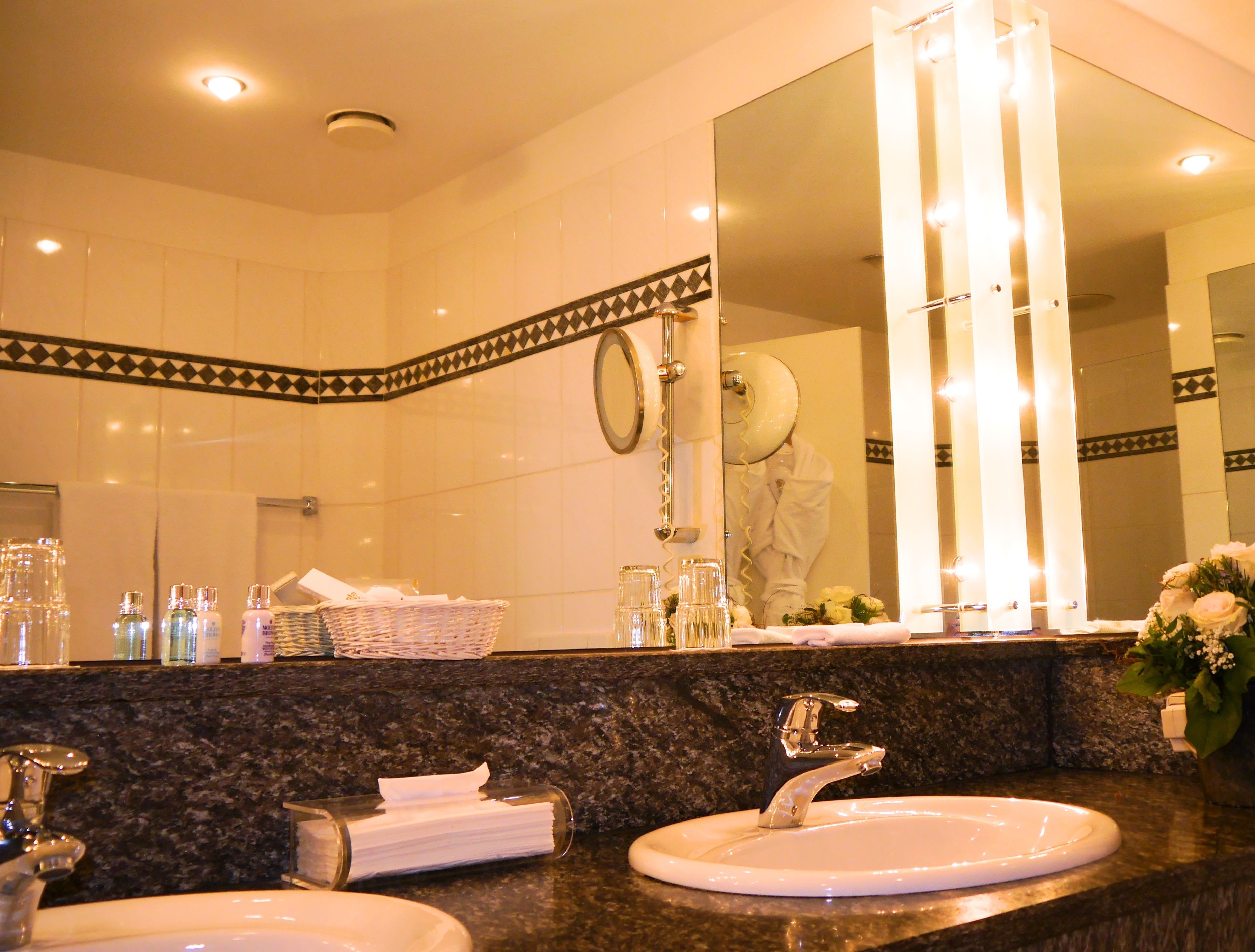 free toiletries, hair dryer, bathrobes, slippers