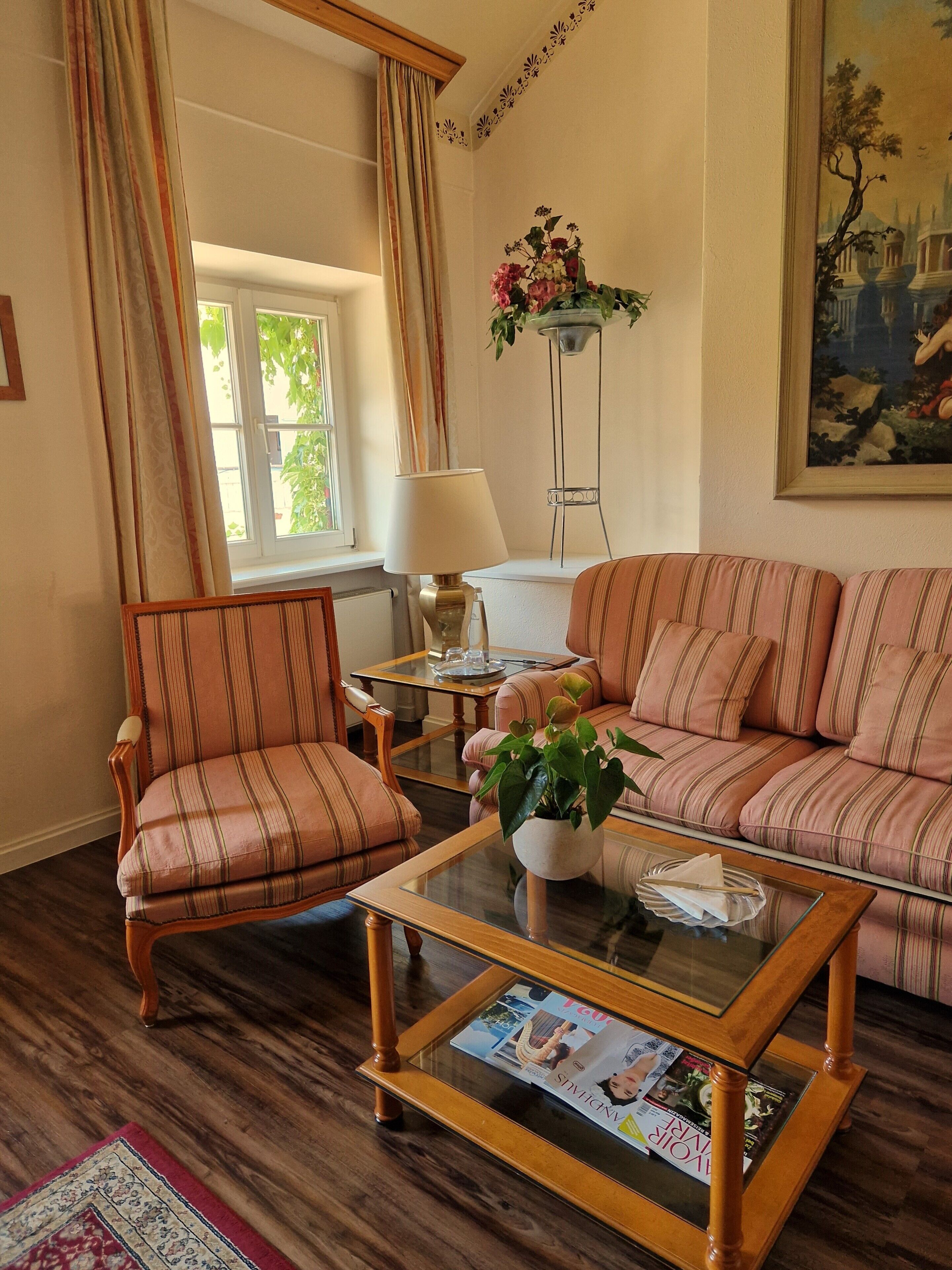 family suite | living area | 32-inch tv with satellite channels