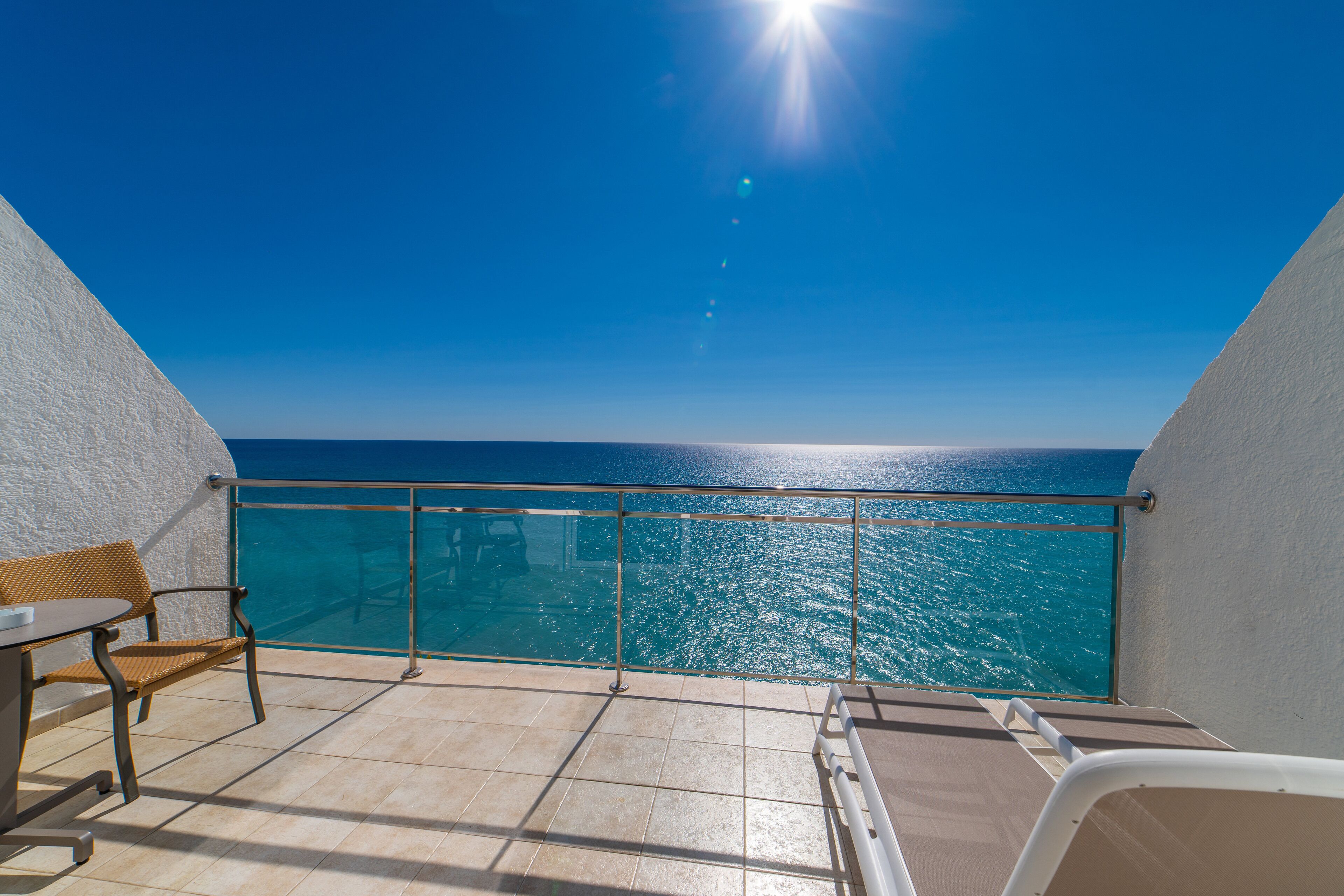 romantic double room, terrace, sea view | beach/ocean view