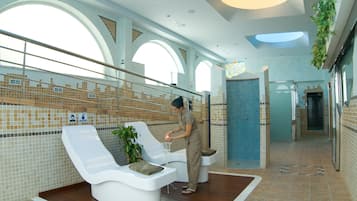 Hot tub, body treatments, hydrotherapy, body wraps, facials