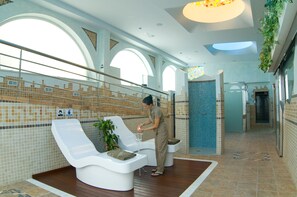 Hot tub, body treatments, hydrotherapy, body wraps, facials