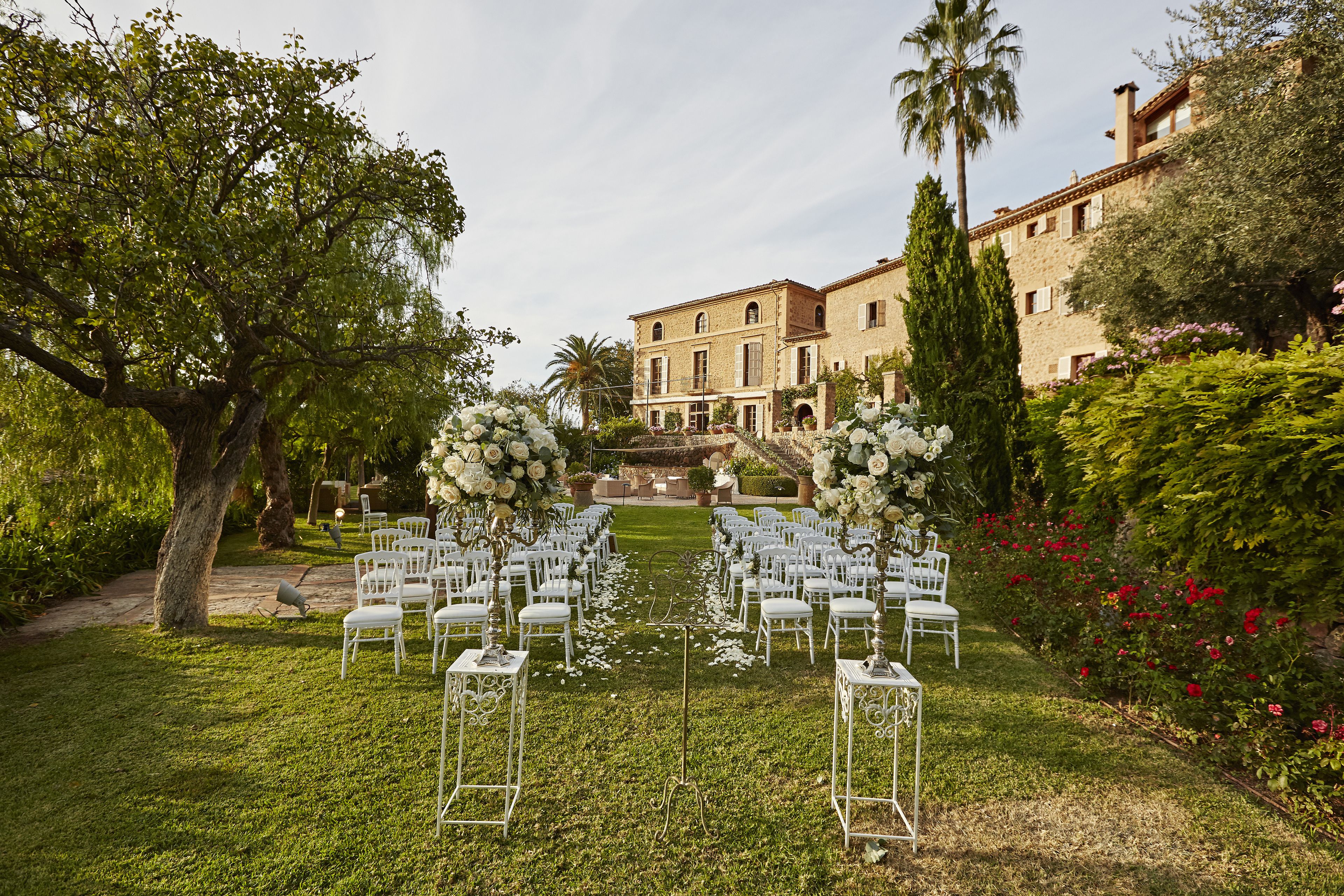 outdoor wedding area