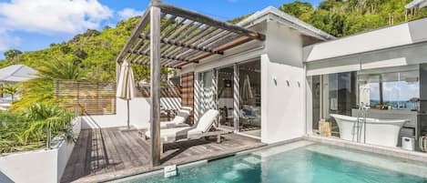 Suite, piscine privée, vue sur l’océan (Spirit) | Terrasse/patio