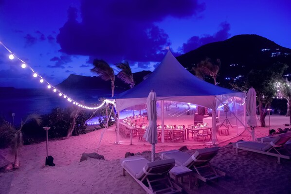 Outdoor wedding area