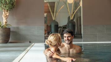 Indoor pool, outdoor pool, open 7 AM to 8 PM, sun loungers