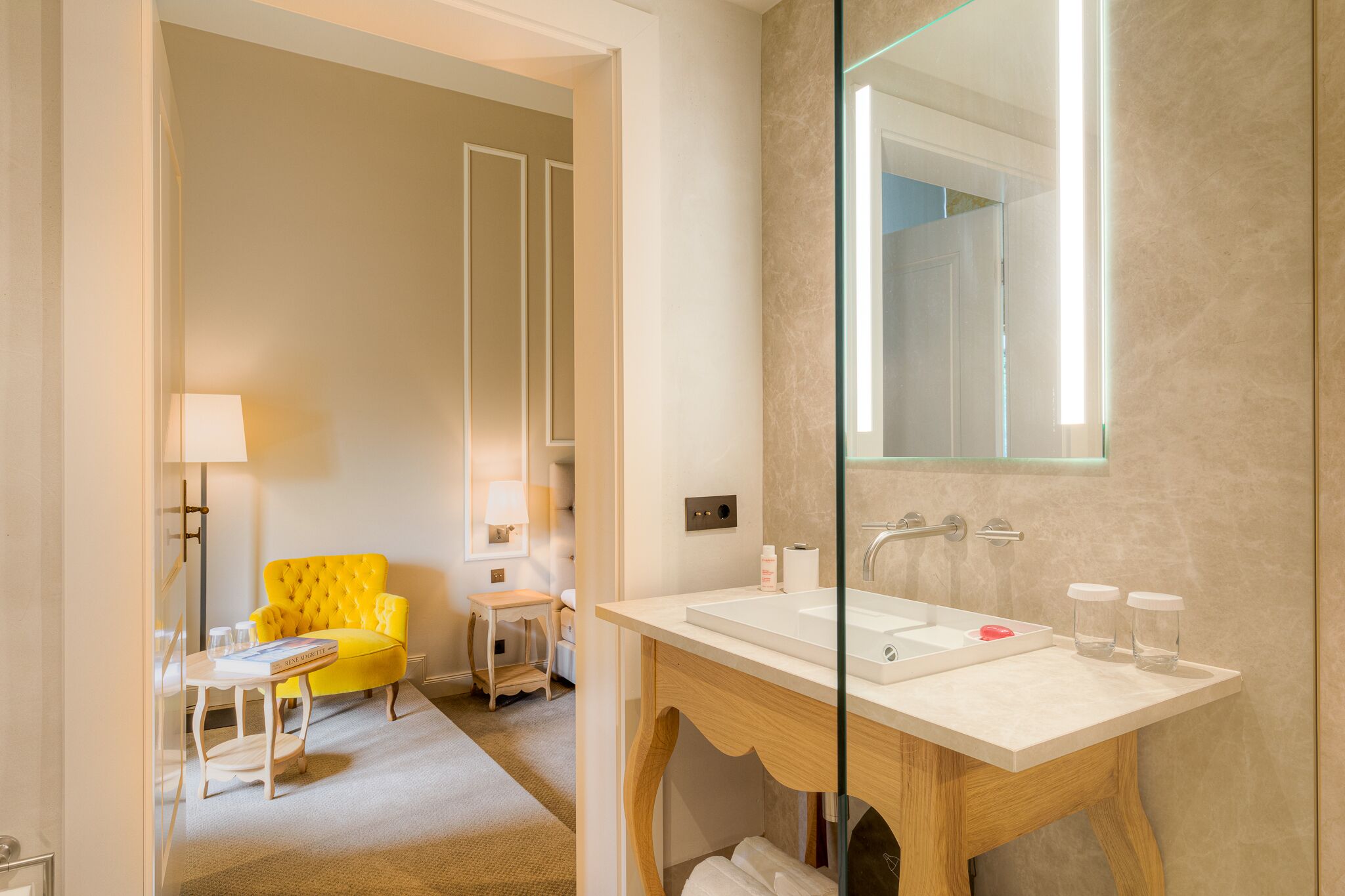 superior room | bathroom | shower, rainfall showerhead, designer toiletries, hair dryer