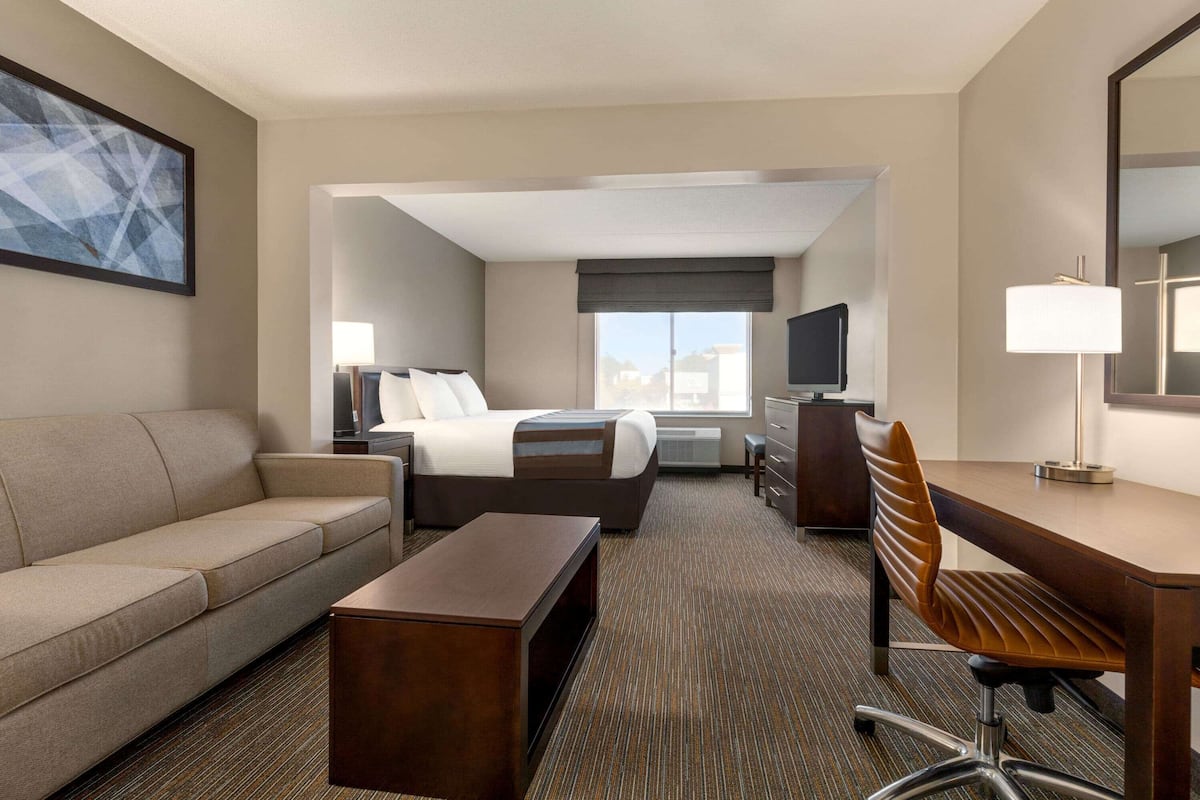 room, 1 king bed, non smoking | premium bedding, pillow-top beds, in-room safe, desk