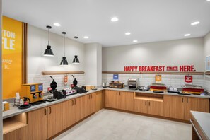 Free daily buffet breakfast