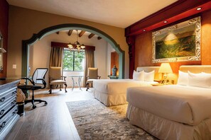 Room, 2 Double Beds | Premium bedding, in-room safe, individually decorated, blackout drapes