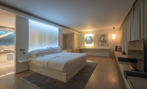 Svit - 1 kingsize-säng (Penthouse) | Allergitestade sängkläder, värdeförvaringsskåp på rummet och skrivbord