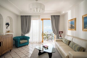 Junior Suite, Balcony, Sea View | Premium bedding, down comforters, minibar, in-room safe - Hotel Eden Roc (Positano)