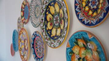 A collection of decorative plates with intricate designs and patterns.