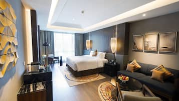 1 yatak odası, yastık yüzeyli yatak, minibar, odada kasa