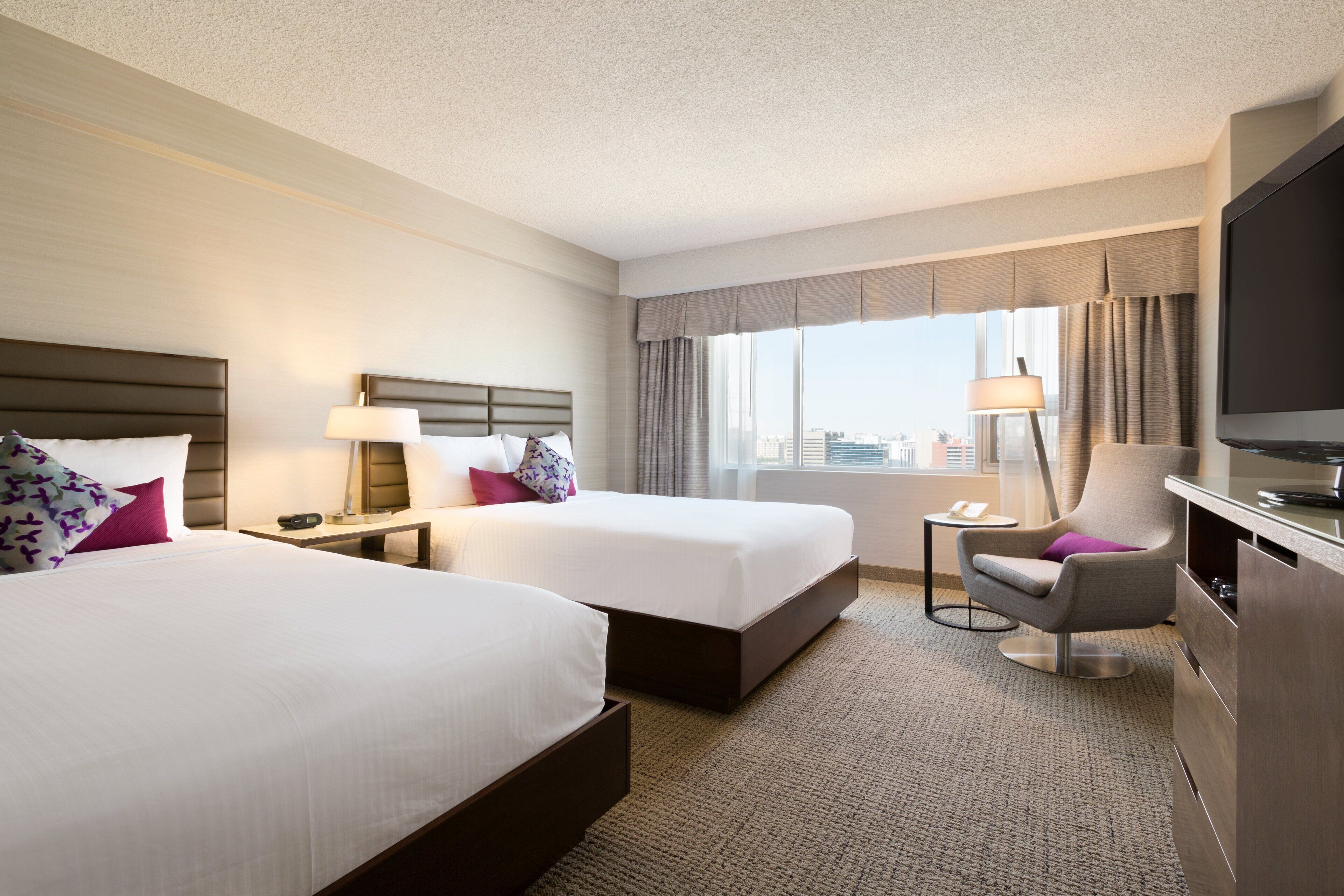 comfort room, 2 queen beds (coast two queens) | premium bedding, pillow-top beds, in-room safe, desk