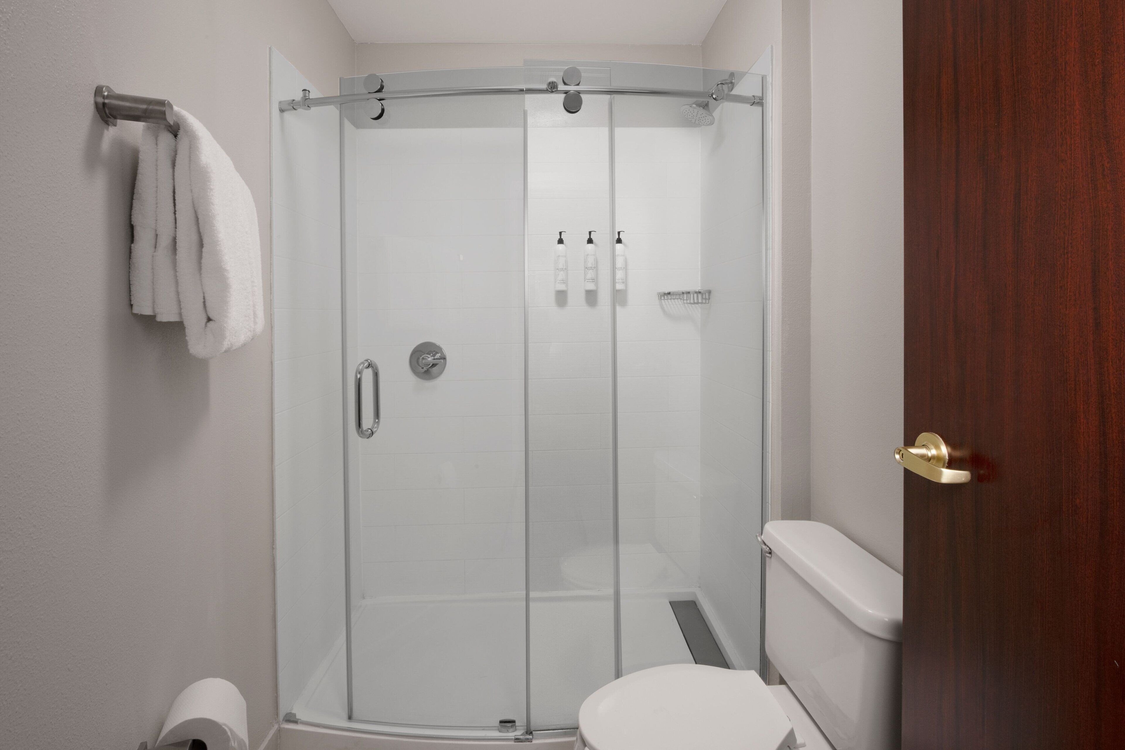 free toiletries, hair dryer, towels, soap