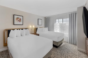 Suite, 2 Double Beds (One Bedroom) | 2 bedrooms, desk, laptop workspace, iron/ironing board