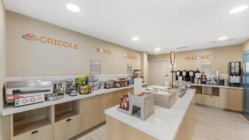 Free daily buffet breakfast