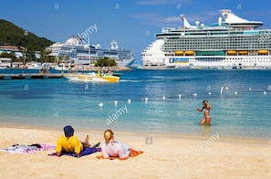 Vue sur la plage ou l’océan