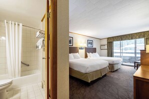 Standard Room, 2 Queen Beds, Non Smoking, Refrigerator & Microwave (1st Floor) | Premium bedding, in-room safe, blackout drapes, iron/ironing board